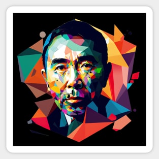 Haruki Murakami 村上 春樹 ---- Retro Fan Art Design Sticker